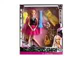 OBL725375 - 11.5 inch 12 joint fashion skirt long hair barbie with a variety of accessories