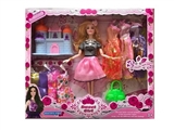 OBL725378 - 11.5 inch solid body 10 joint fashion barbie take villa to take her handbag with clothes