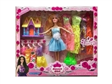 OBL725379 - 11.5 inch solid body live hand fashion barbie take villa to take her handbag with clothes