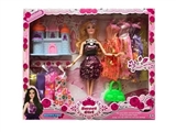 OBL725381 - 11.5 inch solid body 10 joint fashion barbie take villa to take her handbag with clothes