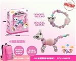 OBL726128 - DIY bracelet necklace surprise deformation shapes (six) flocking