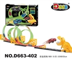 OBL726163 - Dinosaur speed back in night light rail car 30 PCS