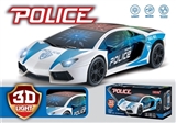 OBL726677 - 3 d lights a police car