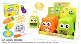 OBL727453 - Tableware owl with large rolling suitcase (orange, green)