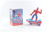 OBL728381 - Spider-man rotating electric lighting skateboard music 2 colors (red, blue)