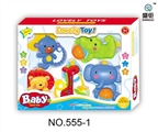 OBL728500 - Monkey, crocodile, lion, elephant and giraffe hanging bell (multi-color combination)