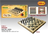 OBL728692 - 3合1国际象棋（仿木盒颜色）