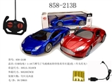 OBL729833 - (USB charging) simulation car 1:18 rambo Martin black glass color red and blue 2 (bright)