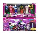 OBL730374 - Six evade glue color horses take evade glue dinosaurs take two suction bottles and horse comb mirror