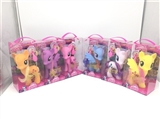 OBL730379 - High-grade PVC box of six large evade glue Ma Baoli horse with music and 7 colour lantern shoes and 
