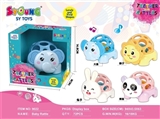 OBL731431 - Baby educational light music 4 mixed soft rubber animals