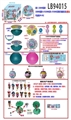 OBL731916 - 搪胶款150MM惊喜球+1个105MM贝壳+3个50MM贝壳单只球盒装        （海洋版）