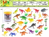 OBL732446 - 4寸恐龙24只+4棵草+2小椰树+2大椰树