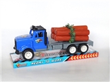 OBL733100 - Solid color inertia truck hauling lumber