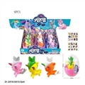 OBL733403 - High quality PVC plastics big egg unicorn horse with stickers Three colors mixed 6 PCS