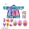 OBL733407 - High quality PVC plastic large eggs to evade glue head plastic body Q pet belt horse stickers three 