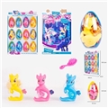 OBL733427 - High quality PVC plastic olive big egg evade glue mermaid Ma Baoli with horse combs three 12 PCS