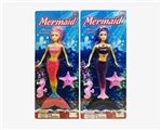 OBL733733 - 11 "real mermaid barbie with light music for 2 color orange