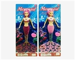 OBL733734 - 11 "real mermaid barbie with light music for 2 color orange