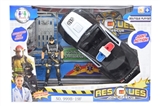 OBL734317 - 警察套装/滑行小跑车，军人加配件