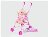 OBL734673 - 12 inch girl doll doll with IC with cart