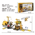 OBL735768 - Ejection engineering alloy parking lot set (with figure 2 car plane 1 motor)