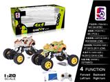 OBL738443 - 1:20 4*4四驱怪兽卡通涂鸦越野攀爬车(包电)