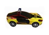 OBL739050 - 3 d light music inertia police car (yellow)