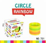 OBL739362 - 7.5 spring rainbow colored circles