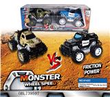 OBL739597 - 惯性 2只装吉普警车 迷彩皮卡越野车 