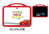 OBL742418 - Cars whiteboard with 63 Russian letters (double)