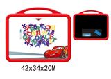 OBL742488 - Cars whiteboard with 41 letters (double)