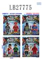 OBL743827 - 6 "justice league building blocks 2 only doll weapons card pack 4 mixed eyes lighting, have a voice