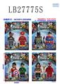 OBL743828 - 6 "justice league building blocks 2 doll weapons only bulk 4 mixed eyes lighting, have a voice