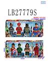 OBL743836 - 6 inch justice league building blocks of four figures weapons bulk 2 mixed lighting eyes, have a voi