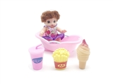 OBL745415 - High grade 6 inches of evade glue of sprouting doll baby bath with Kentucky Fried chicken suit