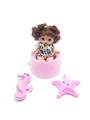 OBL745417 - High grade 6 inches of evade glue of sprouting doll baby sit pool with starfish in hippocampus