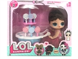 OBL745429 - High grade 5 inch solid body surprise doll with ice cream cart