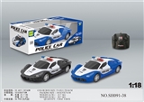 OBL745666 - 1:18四通灯光法拉利警车