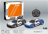 OBL745714 - 1:16警车灯光四通遥控车
