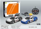 OBL745715 - 1:16警车灯光四通遥控车