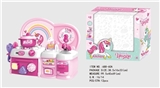 OBL747138 - 卡通粉独角兽益智厨房、厨具组合