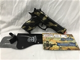 OBL747190 - 迷彩金火石枪配皮套