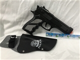 OBL747213 - 手把银火石枪配皮套