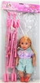 OBL748189 - 14 inch empty handed eye girl live with IC with cart