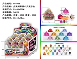 OBL750191 - 2寸独角兽公仔+史莱姆+史莱姆泥.水晶泥      12镭射拉链袋展示盒