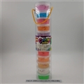 OBL750601 - Slime 12 color plum flower crystal mud PVC tube mount (12 cans)