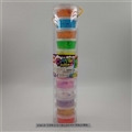OBL750605 - Slime 12 color cartoon crystal mud PVC tube mount (12 cans)