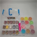 OBL750612 - Slime DIY12 color crystal mud 3 receive a case tool (12 cans)