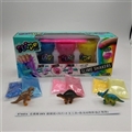 OBL750681 - Slime DIY shake mud blades and three tools dinosaurs animals color box (3 bottles)